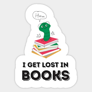 I get lost in books Sticker
